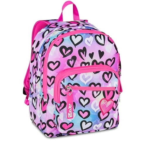 Offerta a tempo: SJ GANG STYLE JAM GANG Zaino Doppio Scomparto Sj Ever, Lilla, Tasca Porta Borraccia, Maxi Capienza, Schienale Preformato, Zaino Scuola Elementare, Bambina - 24% da 45.90 € a 34.99 €
