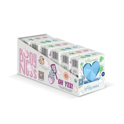 Offre limitée : BODYNESS Bath Bomb Neon Heart XXL PAck - 6x boules de bain parfumées en forme de cœur, bombes de bain scintillantes pour le soins de la peau & la détente, huile de coco, 6x 120g de 23.99 € à 23.99 € (0.00% de remise)