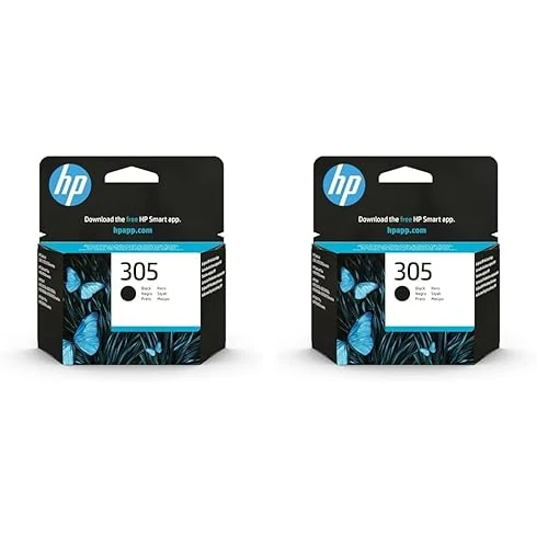 HP 305 (3YM61AE) Original Druckerpatrone Schwarz DeskJet 27xx, 41xx, Envy 60xx, 64xx (Packung mit 2)
