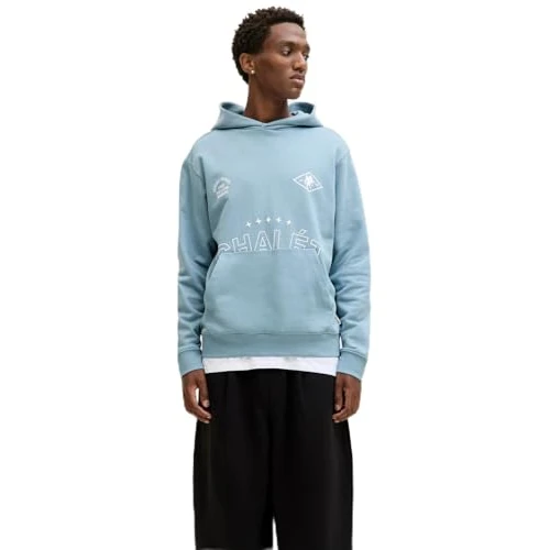 Offerta a tempo: JACK & JONES Jcocrest Print Sweat Hood, Sombra Blu, S Uomo - 75% da 49.99 € a 12.73 €
