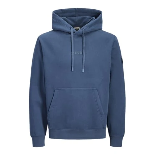 Offerta a tempo: JACK & JONES Jcopoint Sweat Badge Hood BF, Titanio, L Uomo - 51% da 22.46 € a 11.08 €
