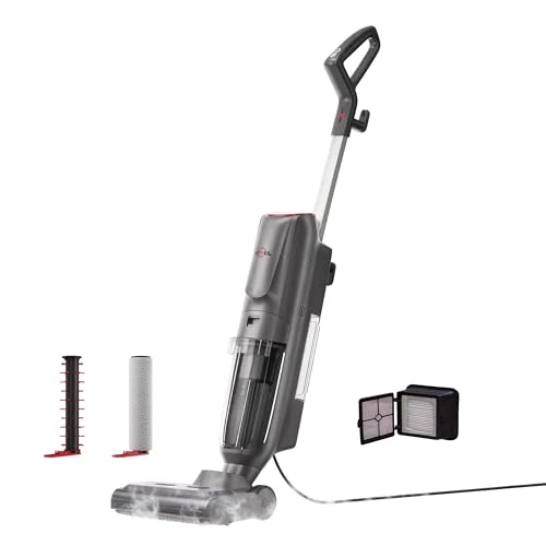 Atvel F40 Vapor Vacuum Cleaner and Steam Cleaner 3-in-1 with Cable, High Temperature Steam Cleaning, Self-Cleaning System, Cleaning for Various Surfaces for Hard Floors and Carpets