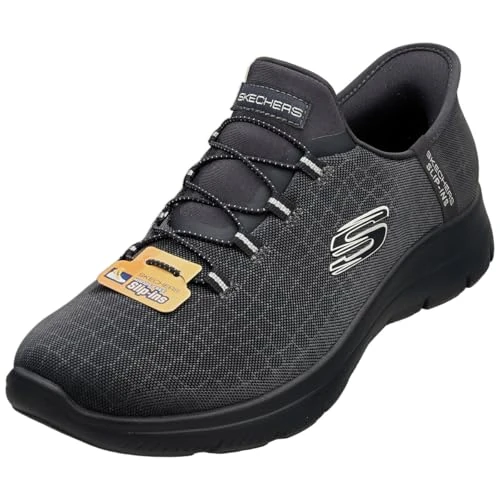 Skechers Women's Summits Classy Night Trainers, Dark Navy Mesh/Silver Trim, 8 UK