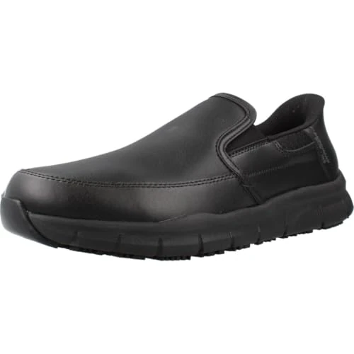 Offerta a tempo: Skechers Uomo Nampa Broxtin Slip-In ALLENATRICE, Black Leather/Synthetic, 44 EU - 47% da 74.95 € a 39.63 €