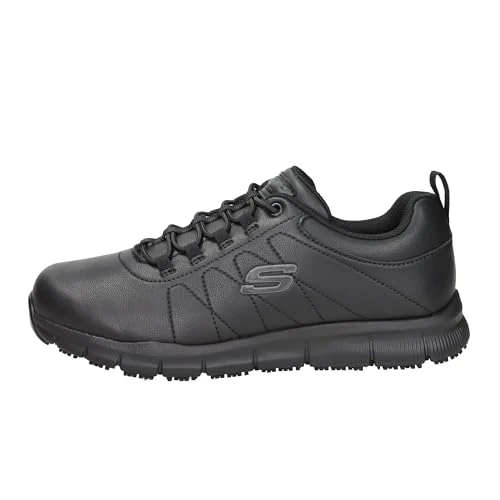 Skechers Chaussures de Service médical Nampa Beja pour Femme, Noir/synthétique, 40 EU