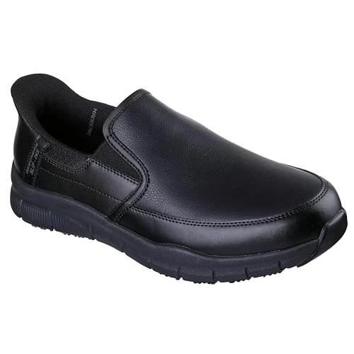 Offerta a tempo: Skechers Scarpe da Uomo Nampa Broxtin Medical Service, Pelle Sintetica Nera, 42 EU - 29% da 74.95 € a 53.19 €