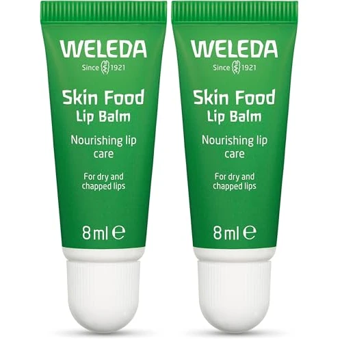 Weleda - Skin Food Lip Balm - Bálsamo Labial Reparador, Hidratación Intensiva, para Labios Secos o Agrietados - 8 ml (Paquete de 2)