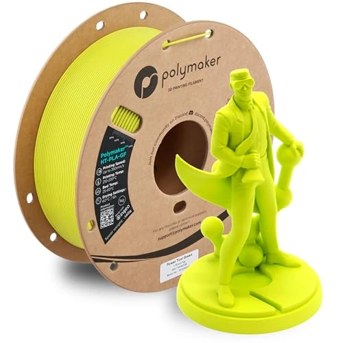 Limited-time offer: Polymaker HT-PLA-GF Filament 1.75mm Power Tool Green, High Temp PLA for 3D Printing, Heat Resistant to 150°C, Easy to Print, Easy to Anneal, Works with Most FDM Printers, 1kg Spool from 20.45 £ to 19.49 £ (save 5%)