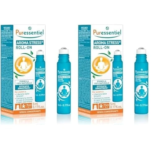 Offre limitee: Puressentiel – Aroma Stress - Roller Stress aux 12 Huiles Essentielles - 100% pures et naturelles - Aide à libérer les tensions et apaiser l'esprit - 5 ml (Lot de 2) de 12.98 EUR a 11.18 EUR (economie 14%)