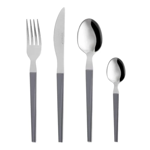 Offerta a tempo: Set 24 posate in acciaio manico blu Diletta - 31% da 26.90 € a 18.50 €