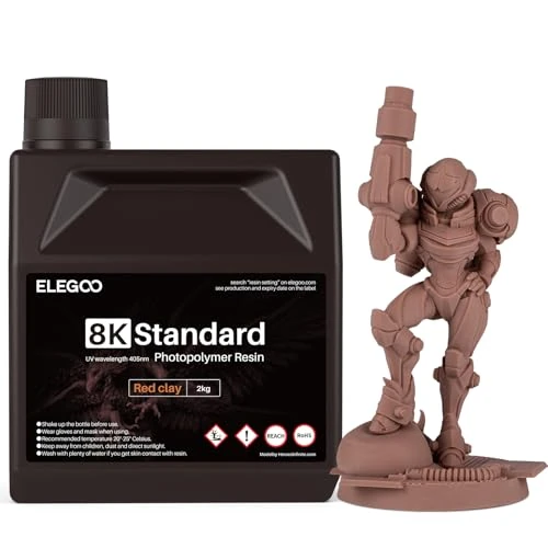 Offerta a tempo: ELEGOO Resina Standard 8K 2 kg Terracotta, Fotopolimero Rigido UV 405 nm a Indurimento Rapido, Compatibile con Saturn 2, Saturn 4 e Saturn 4 Ultra - 5% da 36.99 € a 35.14 €