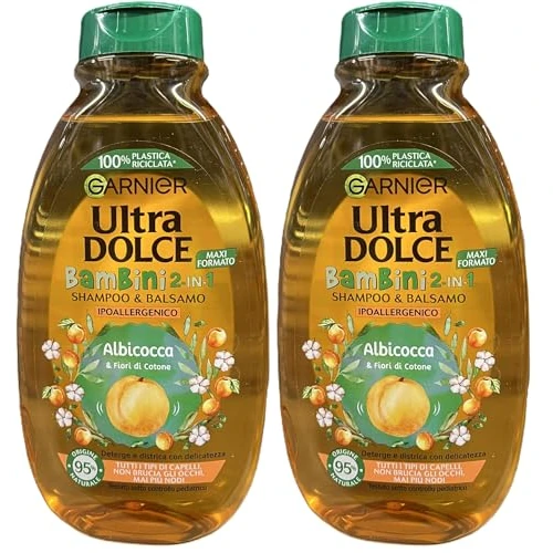 Garnier Shampoo 2 in 1 Ultra Morbido Bambini, 300 ml (Confezione da 2)