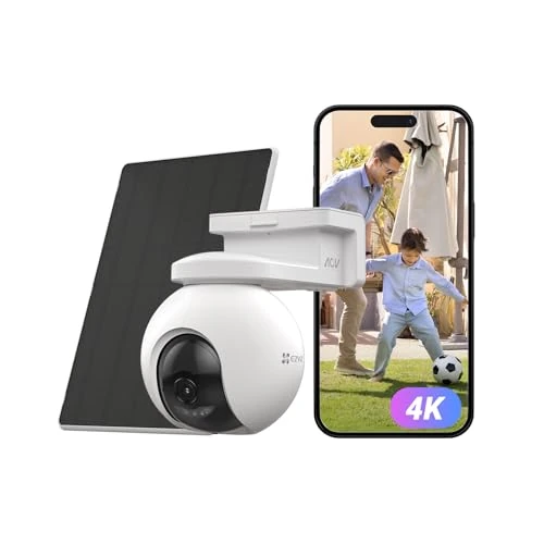 Offre limitee: EZVIZ 4K(8MP) Caméra Surveillance WiFi Extérieure sans Fil + 5W Panneau Solaire, Détection de Personnes/Véhicules, Caméra Solaire Extérieure 360°, Mode AOV, Défense Active, CB8 Pro 4K Kit de 199.99 EUR a 139.99 EUR (economie 30%)