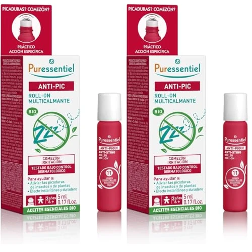 Puressentiel - SOS Insetti - Roller Multi-Lenitivo Bio - Dopo puntura - Aiuta a lenire le punture di insetti e vegetali - Effetto istantaneo e duraturo - Testato sotto controllo dermatologico - 5 ml