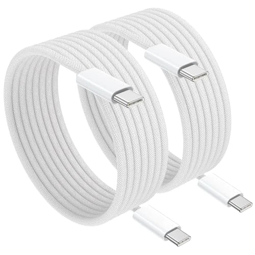 Oferta limitada: 100W Cable USB C a USB C [2Pack 1M] Cable USB Tipo C Carga Rápida 5A PD con E-Mark Chip Cable Tipo C para iPhone 16 15,iPad Air/Pro,MacBook Air/Pro,Samsung Galaxy,Google Pixel,Huawei de 7.99 € a 7.99 € (ahorro 0.00%)