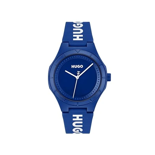 Limitiertes Angebot: Hugo Uhr mit DREI-Zeiger-Quarzwerk für Herren Kollektion #LIT mit Blaues Silikonarmband - 1530414 von 99.00 EUR auf 69.00 EUR (Spare 30%)