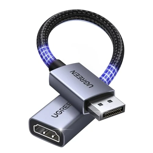 Offerta a tempo: UGREEN 4K Adattatore DisplayPort a HDMI Unidirezionale Convertitore DP Maschio a HDMI Femmina 4K 30Hz 2K 60Hz 1080P 120Hz Compatibile con Laptop Monitor Schede Grafiche TV Proiettori (2 Pezzi) - 37% da 19.99 € a 12.62 €