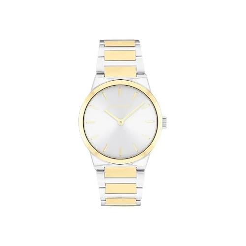 Limited-time offer: Calvin Klein Two Hand Quartz Movement Watch for Women CK Linear Elegance Collection with Two-Tone Stainless Steel Bracelet - 25100113 from 170.00 GBP to 170.00 GBP (save 0%)