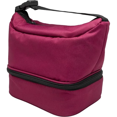 NERTHUS FIH 1497 Thermal Food Bag, Polyester, Burgundy