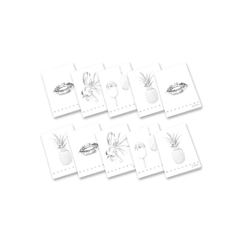Pigna, Maxi Notebook Monochrome Silver, A4, Inner Paper 100 g/m², 72 Pages + Inside, 0Q, 5 mm Squares with Margin, Assorted Subjects, Pack of 10