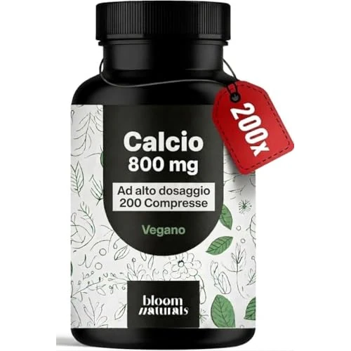 Offerta a tempo: Calcio Integratore, 200 Compresse, 800 mg per Dose (2 Compresse al Giorno), Carbonato di Calcio Puro, Vegan, Formula Essenziale, Prodotto in Germania - Calcium Supplement - Testato in Laboratorio - 39% da 12.95 € a 7.95 €