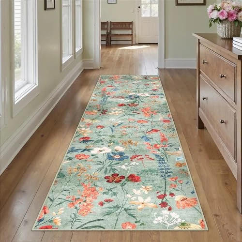 Tijdelijke aanbieding: HUGEAR Loper Tapijt 60x240cm Groen Boho van 37.43 € naar 35.56 € (5% korting)