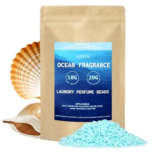 Limitiertes Angebot: Aomig Wäscheperlen Entfernt Hartnäckige Gerüche Fasertief Geruchsentferner mit Duft Hinterlässt Langanhaltenden Wäscheduft für Alle Textilien Geeignet, Kleidung und Wohntextilien (Frischer Duft-500g) von 12.99 EUR auf 10.99 EUR (Spare 15%)
