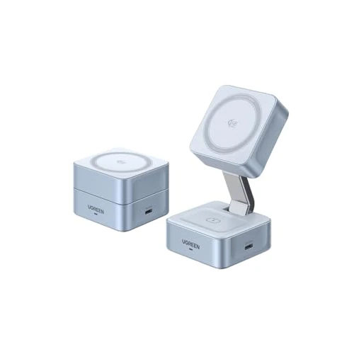 Offre limitee: UGREEN MagFlow Qi2 25W Chargeur Induction iPhone 2 en 1 Certifié Compatible avec MagSafe iPhone 17 16 15 14 13 12 Air Plus Pro Max AirPods 4 3 Pro 3 2 1 Chargeur sans Fil Magnétique Pliable Réglable de 59.99 EUR a 39.55 EUR (economie 34%)