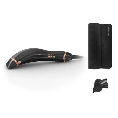 Rowenta Ultimate Experience Air Motion Haartrockner, leichtes Design, Coanda Effekt, Ionen-Technologie, 9 Geschwindigkeits-Temperaturkombinationen, inklusive Beutel, Schwarz-Kupfer, CF8C20E0