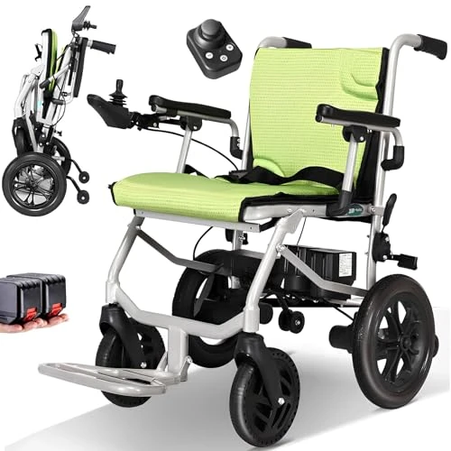 Offerta a tempo: AMITD Sedia a Rotelle Elettrica Pieghevole Leggera 15 kg 20 km 400 w Portata Massima 120 kg Doppio Comando Lega di Alluminio Tutto Terreno Carrozzine Elettriche per Disabili Anziani - 0.00% da 999.00 € a 999.00 €