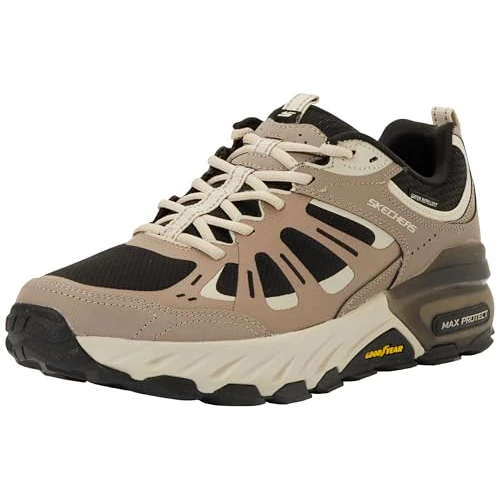 Zeitlich begrenztes Angebot: Skechers Herren Max Protect Sherwood Ridge Sneaker, Taupe Leather/Synthetic/Black Trim, 41 EU von 84.66 € auf 84.66 € (0.00% Rabatt)