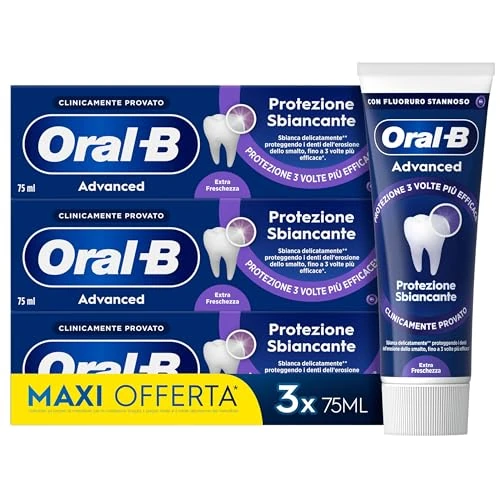 Oferta ograniczona: Oral-B Zaawansowana pasta do zębów ochrona wybielająca smak miętowy 3 x 75 ml z 52.78 PLN na 52.78 PLN (zniżka 0%)