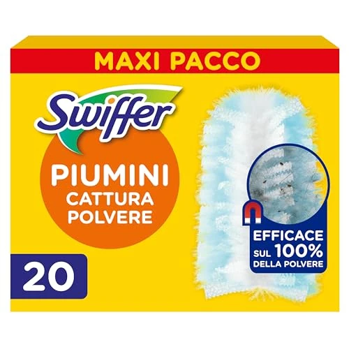 Swiffer Duster Staubwedeln, 20 Bettdecken, fängt Staub und Schmutz auf, erreicht die schwierigsten Stellen im Haus, Maxi Format