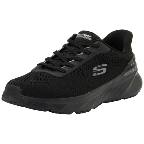 Offerta a tempo: Skechers Edgeride ErlsonSneaker Uomo, Pu Lavorato a Maglia Nera, 48.5 EU - 51% da 94.95 € a 46.34 €