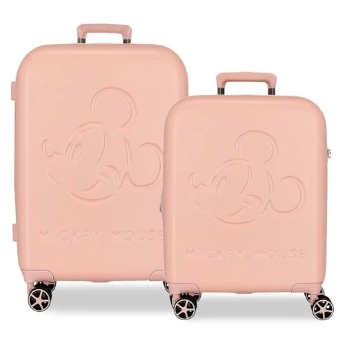 Offerta a tempo: Disney Topolino Good Trip Set di valigie rosa 55/70 cm Rigido 5,65 kg Chiusura TSA ABS 5,65 kg 136,61 L estensibile bagaglio a mano, Rosa, Taglia unica, Set di valigie - 0.00% da 61.38 € a 61.38 €