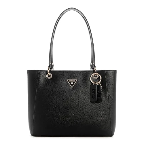 GUESS Damen Noelle Ii Tote Tragetasche, Schultertasche, Schwarz