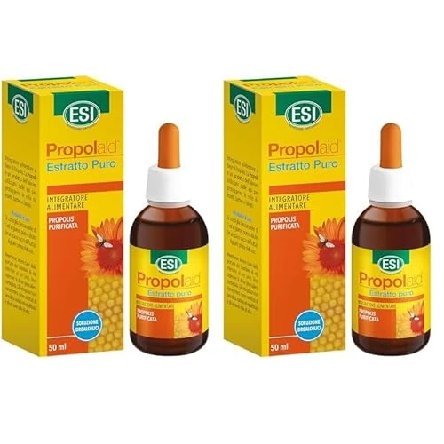 ESI - Propolaid Estratto Puro, Integratore Alimentare di Propolis, Supporta il Normale Funzionamento del Sistema Immunitario, Contrasta Sintomi da Raffreddamento, Senza Glutine e Vegetariano, 50 ml