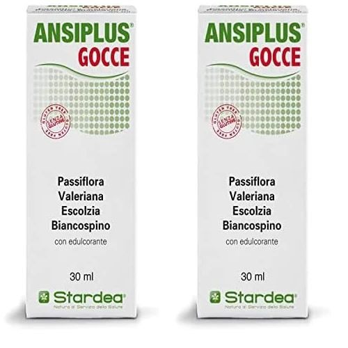Ansiplus Gocce | Integratore Alimentare | Passiflora | Valeriana | Escolzia | Biancospino | Per Favorire il Rilassamento Fisiologico e Controllare l'ansia e lo Stress | Flacone 30 ml | Stardea
