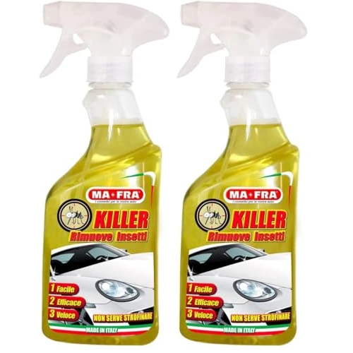Offerta a tempo: Ma-Fra, Killer, Detergente Spray per Auto, Elimina Macchie e Tracce di Insetti e Moscerini in modo Facile e Veloce Senza Strofinare, Formato da 500 ml (Confezione da 2) - 0.0% da 4.68 € a 4.68 €