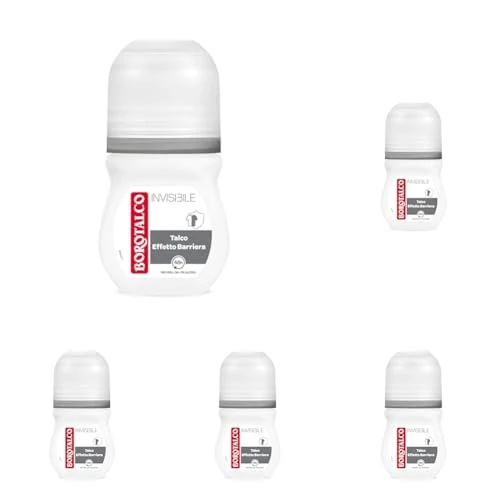 Offerta a tempo: Borotalco, Deodorante Roll On Invisibile Grigio, Formula Senza Alcool con Talco Effetto Barriera, Cattura e Non Trasferisce Aloni, 48h di Efficacia, Profumo Classico - 1 Flacone da 50 ml - 37% da 21.45 € a 13.45 €