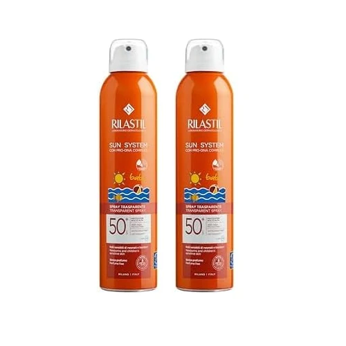 Offerta a tempo: Rilastil Sun System Baby Transparent Spray SPF50+, Spray Corpo Bambini Trasparente, Previene Scottature, Macchie ed Eritemi, Pelli Delicate, Resistente all' Acqua, Senza Profumo, 200ml - 0.00% da 27.98 € a 27.98 €