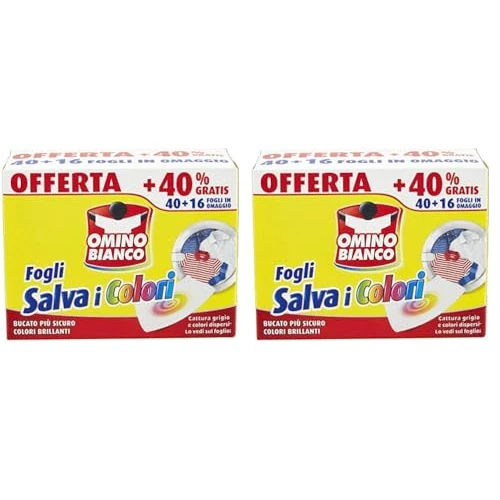 Offerta a tempo: Omino Bianco - Fogli Salva Colore, Struttura a Nido d'Ape — 25% da 14,18 € a 10,58 €