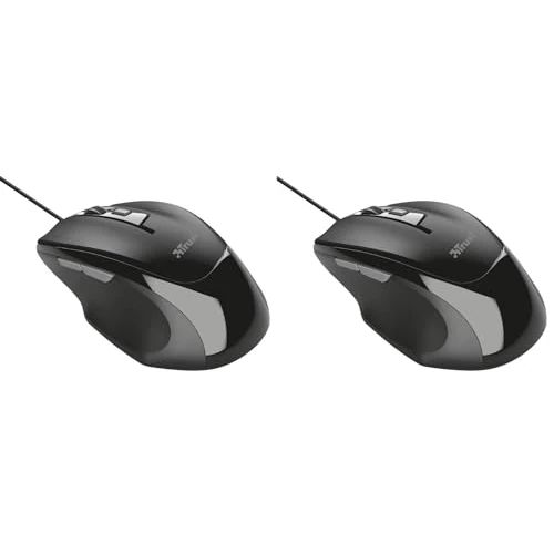 Trust Voca Comfort Souris Filaire (800/1200/1600/2400 PPP) Noir (Lot de 2)