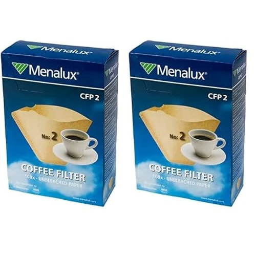 Menalux CFP2-100 Filtros de papel 1x2 para cafetera de goteo (Paquete de 2)