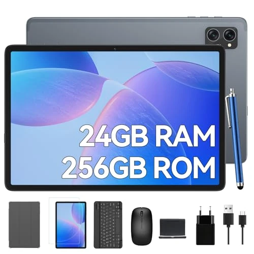 2025 Newest Android 15 AI Tablet,11 Inch Android Tablets With SIM Card Slot,24GB RAM+256GB ROM(TF 2TB)-Brown