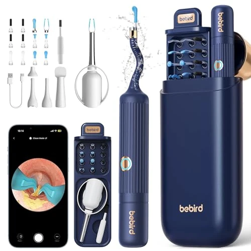 Offerta a tempo: Otoscopio Endoscopio auricolare: Pulitore auricolare flessibile WiFi HD 1920P con telecamera - 2025 NUOVO Pulitore auricolare grandangolare a 360° con luce per esami di orecchie/naso/gola Otoscopio pe — 22% da 62,99 € a 48,99 €