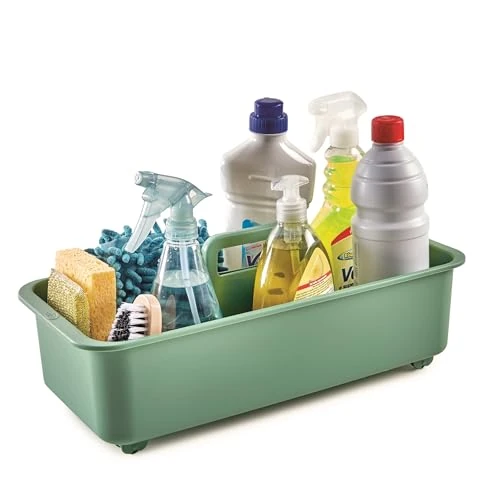 Snips Przechowywanie pod zielonym zlewem, organizer kuchenny, oszczędność miejsca drzwi na detergenty, z kółkami i uchwytem, organizer do zlewu 45,3 x 20,8 x 17,5 cm, Made in Italy