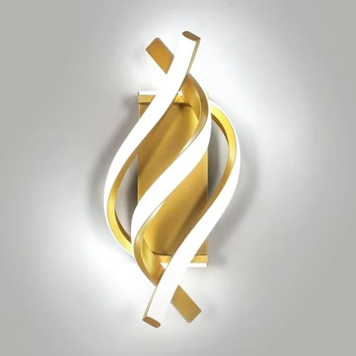 Offerta a tempo: Comely Lampada da Parete LED, 22W 2500LM Oro Applique da Parete 6500K - 31% da 37.99 € a 26.31 €