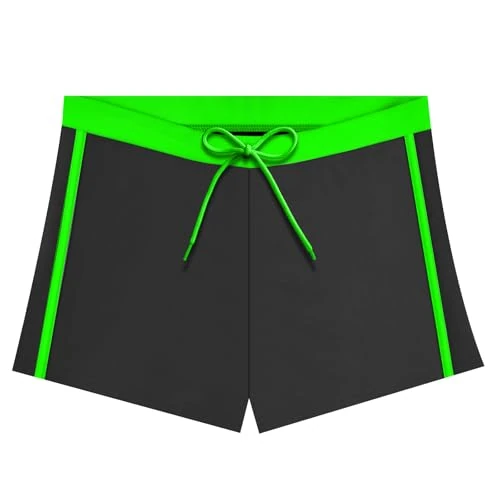 Offre limitée : AYESY Short de Bain pour Garçon, Maillot de Bain Vintage Enfant, Boxer Shorts, Impression Séchage Rapide Plage Maillots de Bain de 9 à 10 Ans Garçon de 140 cm de Haut, Noir de 10.99 € à 10.99 € (0.00% de remise)