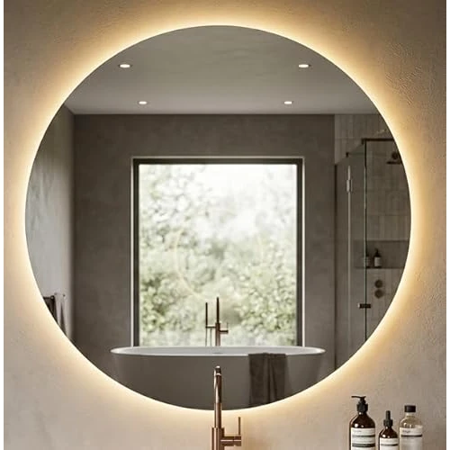 Offre limitée : BD ART - Miroir mural rond - Salle de bain - Diamètre 60 cm - Éclairage LED - Lumière chaude 3600 K - IP44 - Grand miroir complet de 69.95 € à 69.95 € (0.00% de remise)